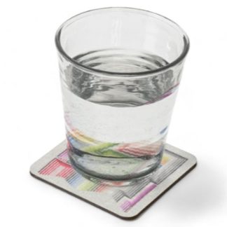 Coaster printed with 'Being pulled 6 strings'