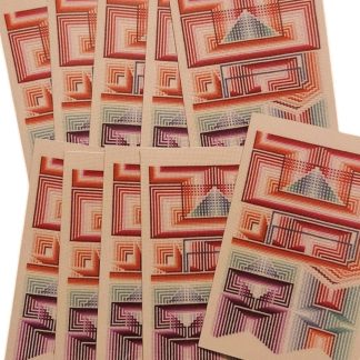 Card with 'Pulled, folded and stacked'